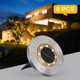 thumbnail image 3 of Solar Ground Lights, 8 Pack 8 LED Solar Garden Lights Outdoor Waterproof Warm White Landscape Lighting for Yard Walkway Patio Lawn Driveway Deck, 3 of 14