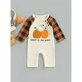 thumbnail image 2 of Baby Boy Girl Halloween Outfit Pumpkin Long Sleeve Romper Jumpsuit Cute Halloween Baby Costume Newborn Infant Fall Clothes, 2 of 7