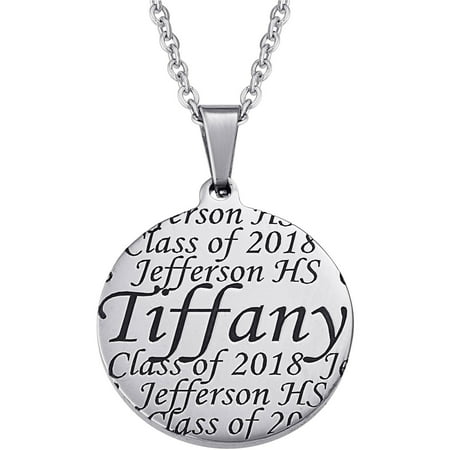 Personalized Girl's Engraved Graduation Pendant, 20