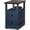 Dark Blue, variant on Wooden Narrow End Table with Flip Top Charging Station, 2 Drawers, Type-C & USB Port, Power Outlets, for Living Room & Bedroom