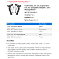 thumbnail image 2 of Front Control Arm and Sway Bar End Link Kit - Compatible with 2005 - 2011 Mercury Mariner 2006 2007 2008 2009 2010, 2 of 2
