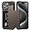 Gun Metal, variant on for iPhone 15 Pro Case with Card Holder, Dual Layer Shockproof Wallet Phone Case, Hidden Card Slot Sliding Protective Hard Shell Back Cover Slim Case for iPhone 15 Pro, 6.1'' Gun Metal