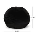 thumbnail image 7 of Christopher Knight Home Schley 5 Foot Bean Bag - Short Faux Fur - Black, Small, 7 of 7