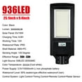 thumbnail image 2 of 1000W/2000W LED Solar Street Lights, 436/936 LEDs, with Remote Control, Timing Control, Dusk to Daybreak, Outdoor Solar Security lights w/ Motion Sensor, Ideal for Parking Lot, Pathway, Yard, Road, 2 of 7