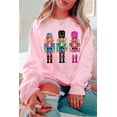 thumbnail image 2 of Women's Pink Nutcracker Printed Drop Shoulder Christmas Sweatshirt, (US 20-22)2XL, 2 of 8