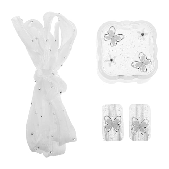 GETAJGHSD Butterfly Pattern White Lace Cable Protector with Soft Mesh Sleeve for USB-C Charger Cable