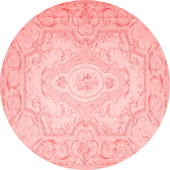 Ahgly Company Indoor Round Persian Red Traditional Area Rugs, 4' Round