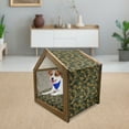 thumbnail image 3 of Dragonfly Pet House, Pattern of Dragonflies and Green Olive Branches Mediterranean Nature Vibes, Outdoor & Indoor Portable Dog Kennel with Pillow and Cover, 5 Sizes, Multicolor, by Ambesonne, 3 of 5