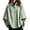 Light Green, variant on Sorvello Women Poncho Sleeve Lapel Button Down Oversized Batwing Shirt Outerwear Summer Fall Loose Top Causal Outfits Black L