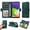 Green, variant on ELEHOLD For Samsung Galaxy A12 Leather Wallet Phone Case, Embossed Diamond Folio Flip Cover, Card Holder Cash Slot, Stand Support, Wrist Strap Lanyard -Purple