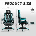 thumbnail image 3 of Vonesse Gaming Chair for Adults Gaming Chairs with Footrest Reclining Computer Chair for Heavy People Big and Tall Ergonomic Gamer Chair with Lumbar Pillow(Teal/Cyan), 3 of 9