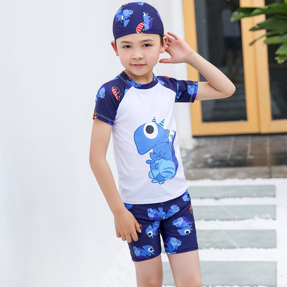 Baby Kids Boys Wear Surfing Suits One Pieces Cartoon Rash Guard Sun Protective Infant Toddler Swimsuit Swimwear