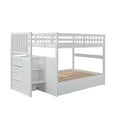 thumbnail image 4 of Harper & Bright Designs Full over Full Bunk Bed with Stairs and Storage Wood Bunk Bed frame with Trundle and Drawers, White, 4 of 11