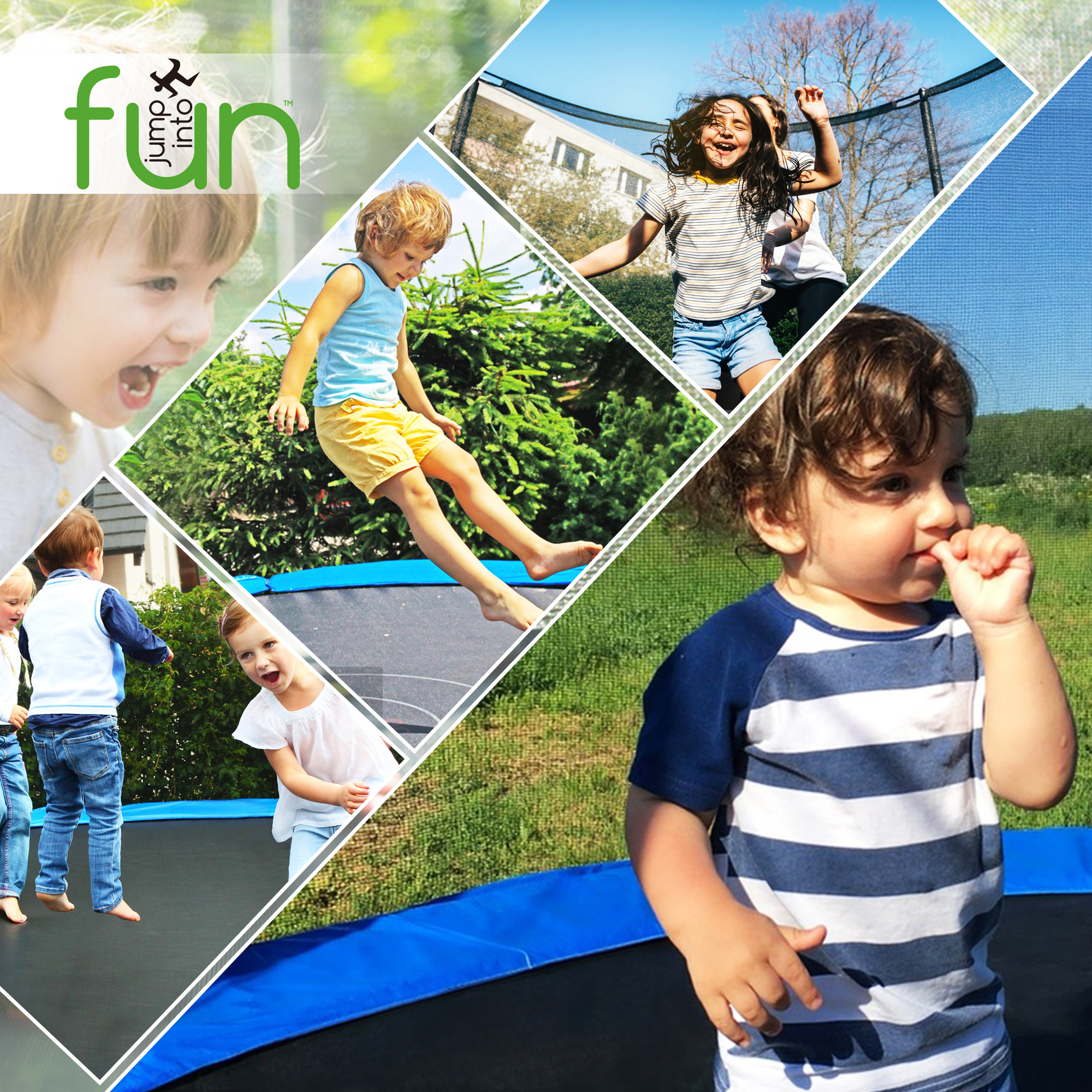 Jump Into Fun Trampoline 12FT 8 10 14 15 16FT Outdoor Trampoline for Kids and Adults with Enclosure and Basketball Hoop, 1200LBS Weight Capacity for 4-5 Adults and Kids, Easy Assembly