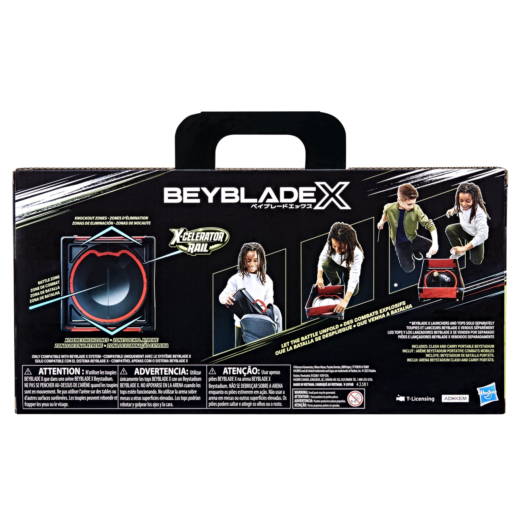 Beyblade X Clash and Carry Portable Multicolor Beystadium Battling Top Arena for Kids 8 and up