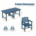 thumbnail image 6 of Rectangular 6 - Person 67“ L Outdoor Patio Dining Table Set with 6 Arm Chairs Extendable HDPE Plywood, 6 of 9