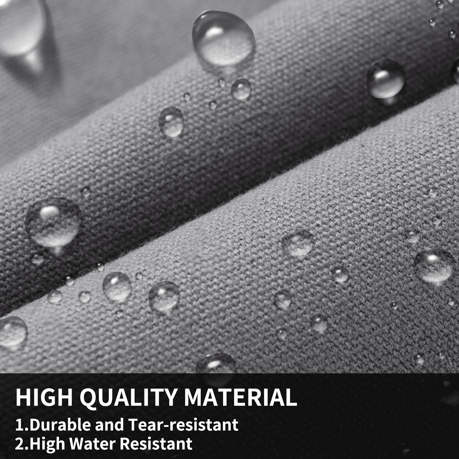 Coverado Front Car Seat Covers 2 Seats, Waterproof Canvas Seat Protectors, Car Seat Cushions for Kids & Dogs, Universal Fit Most Cars SUV Trucks, Gray