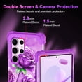 thumbnail image 3 of Casetego for Samsung Galaxy S23 Ultra 5G Case,Glow in The Dark Three Layer Heavy Duty Shockproof Protection Hard Plastic Bumper+Soft Silicone Case,Amaranth Rose, 3 of 8