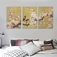 thumbnail image 3 of ONETECH Giclee Canvas Prints Wall art Birds on Blooming Trees Floral Pictures Paintings for Living Room Bedroom Home Decorations Large Modern Stretched 12''x16''X3 Panels, 3 of 4