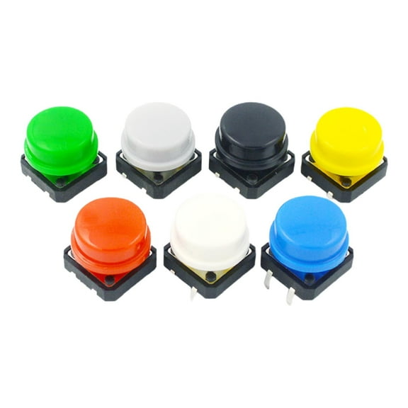 140pcs A24 Round Tactile Button Cover Kits For 12*12*7.3mm Tact Switch