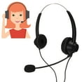 thumbnail image 4 of Double Sided Headset, Flexible Binaural Business Headset Button Control Black  For Online Course For Conference Call, 4 of 8