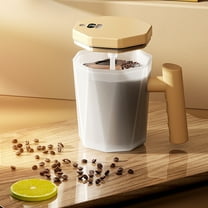 XYRSRUW Automatic Mixing Cup, Rechargeable Lazy Person's Soy Milk Mixer, High-Speed Stirring Water Cup, USB Powered Coffee Shaker with Smart LED Display(Coffee)