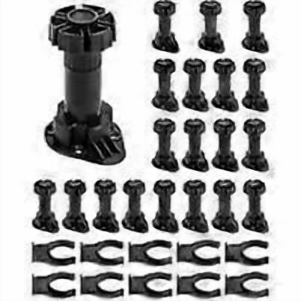 Set of 20 furniture legs kitchen furniture legs come with 10 fixing brackets extended reach: 100-120mm