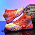 thumbnail image 3 of Shoes for Men Yin-yang Dual-color Breathable Flying Woven Upper Basketball Shoes, Wear-resistant Rubber Anti-slip Outsole - High-top Basketball Shoes, 3 of 9