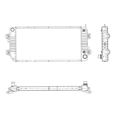 CPP Front Radiator Assembly for Chevrolet Express, GMC Savana