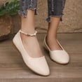 thumbnail image 6 of Domzle Ballet Flats for Women, Dressy Casual Slip On Flat Shoes with Pointed Toe, Comfortable Ballerina Flats for Work Office Wedding Daily Wear Beige, 6 of 6