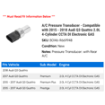 thumbnail image 2 of A/C Pressure Transducer - Compatible with 2015 - 2018 Audi Q3 Quattro 2.0L 4-Cylinder CCTA DI Electronic GAS 2016 2017, 2 of 2