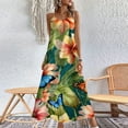 thumbnail image 4 of 2024 Summer Tropical Hawaiian Holiday Beach Dresses Plus Size Loose Women's Camisole Dress Sexy Ladies Party Backless Maxi Dress, 4 of 6