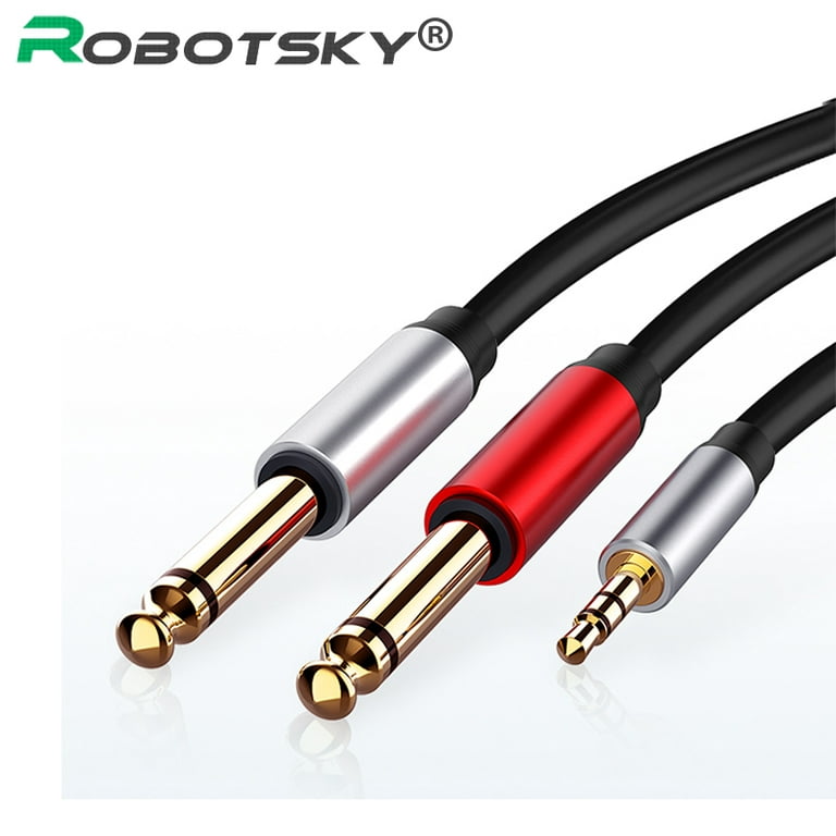 Jack 3.5mm 6.35mm Adapter Audio Cable Mixer Amplifier CD Player 6.5mm 3.5 Splitter Jack Male Audio Cable - Walmart.com