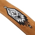 thumbnail image 2 of Henry Heller Guitar Strap Suede Leather Tan Embroidered Electric Acoustic Tribal, 2 of 5