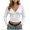 White, variant on Tops for Women Deep V Neck Long Sleeve Slim Fitted Crop Top Solid for Urban Night Out Party Street Casual Spring Fall