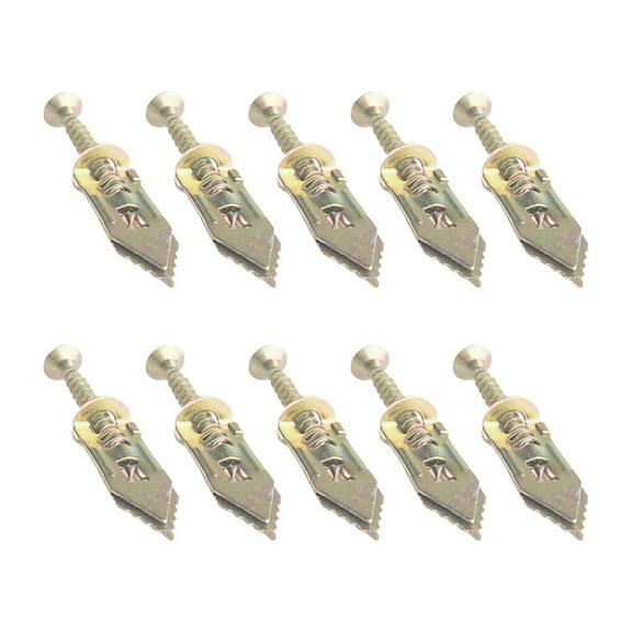 10 Pcs Self Tapping Drywall Anchors and Fixing Screws for Plasterboard