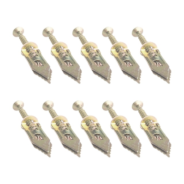 OULII 10 Pcs Drywall Anchor Bolts Metal Corrosion-resistant for Wall Fixing