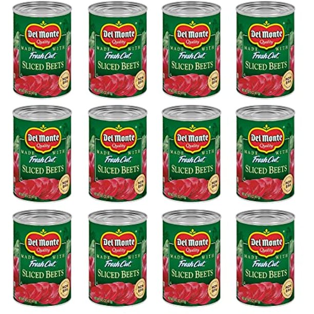 Del Monte Fresh Cut Canned Beets Sliced Canned Vegetables, 12 Pack, 14.