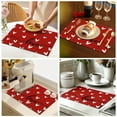 thumbnail image 6 of DAMAI Valentine's Day Red Love Hearts Placemats, 12x18 Inch Wipeable Non-Slip PVC Place Mats, Seasonal Anniversary Holiday Table Mats for Party Kitchen Dining Decoration, 6 of 9