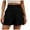 Black, variant on WAYUTE Womens Shorts Double Layered Pleats Hem Straight Leg Casual Pants High Waist Sports Loose Shorts Casual Fashion Pants