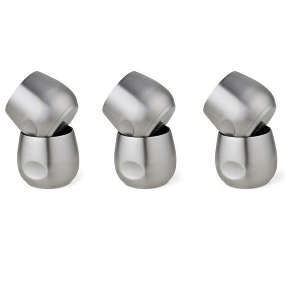 Stainless Steel Espresso Cups 6Pcs, 150Ml Double Wall Insulated Unbreakable Small Cup for Outdoor Picnics