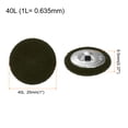 thumbnail image 2 of Uxcell 10pcs 40L Fabric Cloth Covered Button 25mm Round Holes Metal Shank Sewing Buttons for Dress Blouses Navy Green, 2 of 5