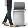 thumbnail image 3 of simplehuman 55 Liter / 14.5 Gallon Rectangular Kitchen Step Trash Can, Brushed Stainless Steel, 3 of 10