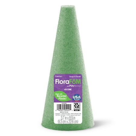 FloraCraft FloraFoM Cone 3.7-inch x 8.9-inch Green XPS Foam