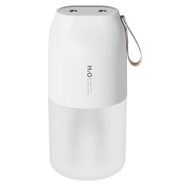 Yeacher 300mL USB Double Spray Humidifiers with LED light Cool Mist Auto Shut-Off Humidifier Portable Desk Humidifiers for Bedroom Car Home Baby Room