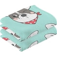 thumbnail image 2 of Dreamtimes Cute Dogs Cotton Towels Set 2 Pcs Absorbent Hand Towel Face Towels Kitchen Towels Bath Towels for Bathroom Laundry Room Kitchen 16 x 28 Inches, 2 of 7