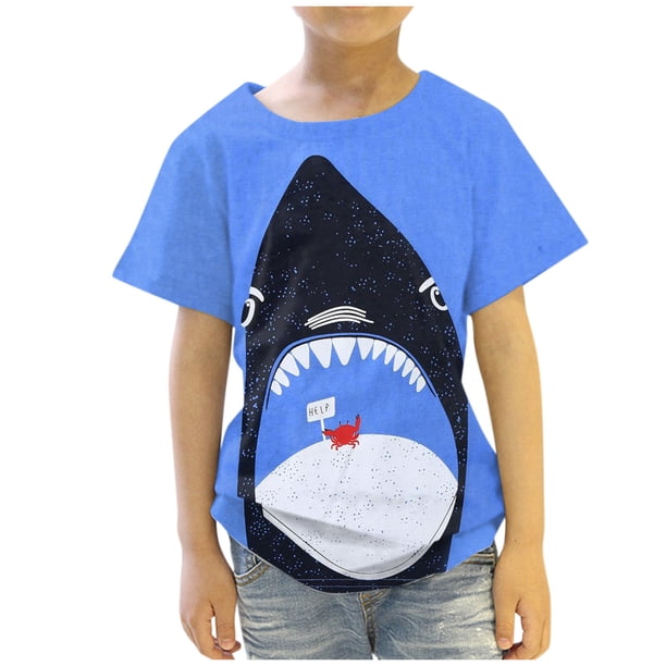 Gibobby Blusa Niños Camisetas sin mangas para niño Camisetas básicas(Azul, 3-4 Años)