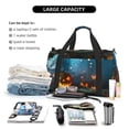 thumbnail image 5 of Zufioo Spooky Halloween Print Hand-Held Messenger Travel Bag, Business Travel Luggage Bag Overnight for Men and Women, 5 of 7