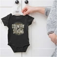 thumbnail image 5 of Vintage Distressed Country Strong Romper Boys or Girls Infant Baby Brisco Brands NB, 5 of 6