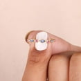 thumbnail image 2 of Blue Sapphire & Pink Sapphire Alternate Ring, Dainty Stackable Ring, September Birthstone Ring, Sri Lankan Pink Gemstone Ring, 2 of 3
